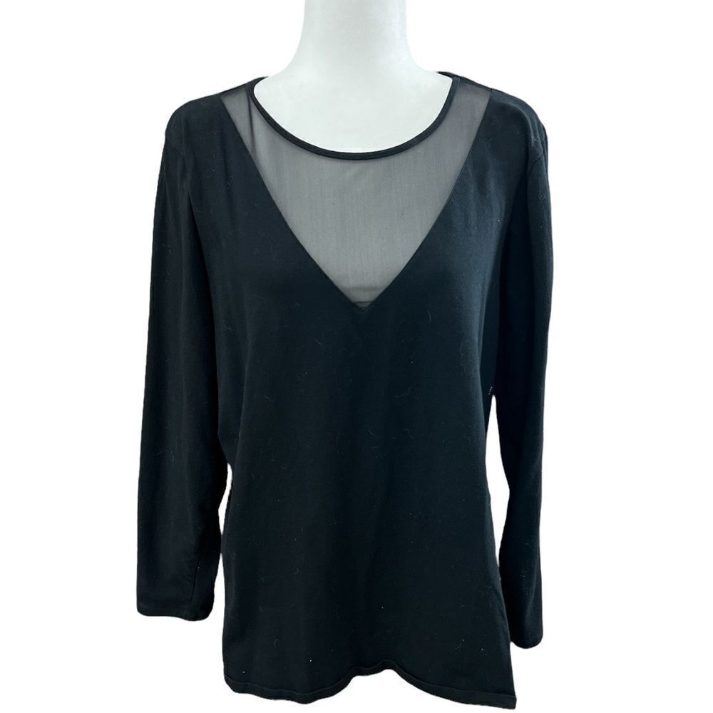 🔥TORRID Sheer V-neck panel top